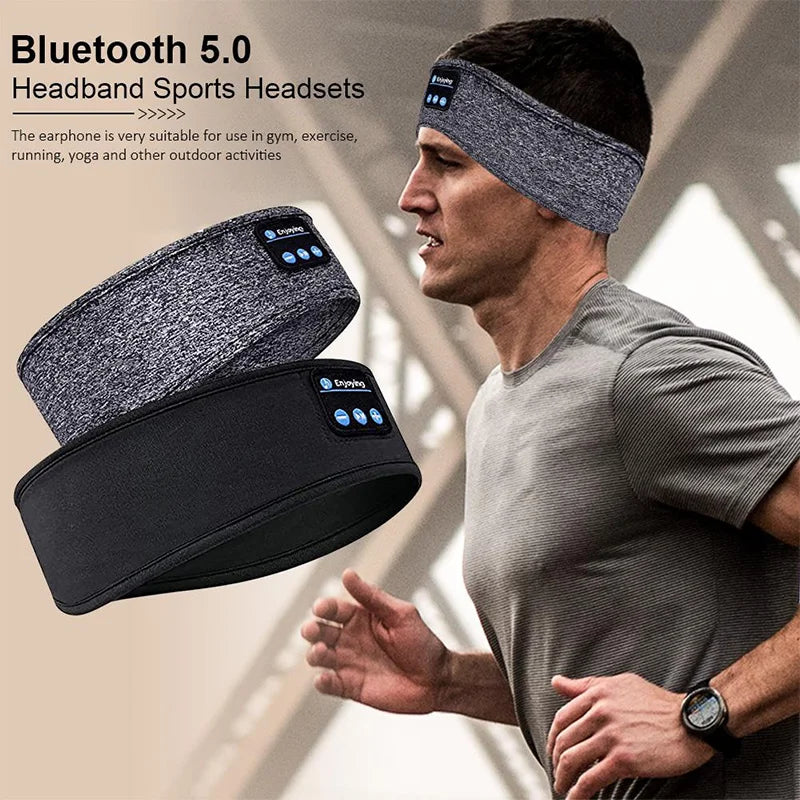 DreamBeats Bluetooth Headset Elastic Sports Headband Over the Ear Hairband Earbuds Music Sleeping Eye Mask Wireless Headphones